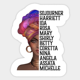 Celebrate Powerful Black Women Who Inspire, Black History, African American Sticker